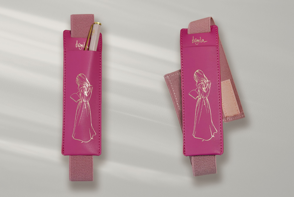 Portapenne con fascia elastica | Virgola - Grande, Anemos